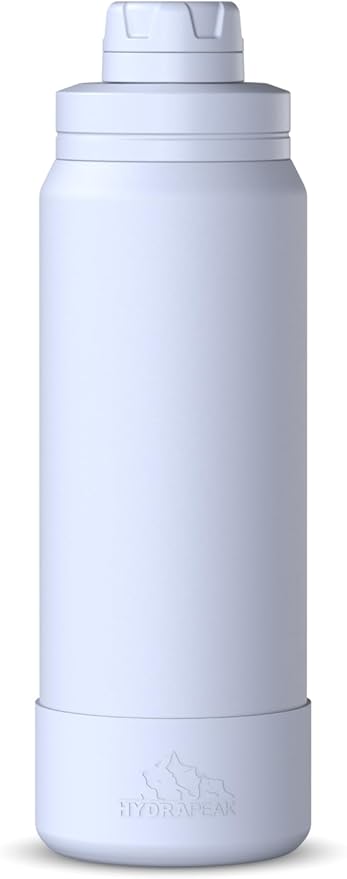 Hydrapeak 26oz Sport Insulated Water Bottle with Chug Lid, Leak & Spill Proof, Keeps Drinks Cold for 24 Hours, Hot for 12 Hours, Premium Stainless Steel Water Bottles (26oz, Ice)