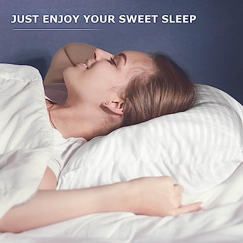 Pillows Queen Size Set of 2, Soft Bed Queen Pillows for Sleeping, Down Alternative Pillows 2 Pack for Back, Stomach or Side Sleepers, Fluffy Cooling Hotel Pillows, Machine Washable