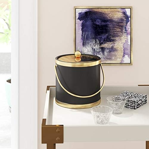 Kraftware Black with Polished Brass 3 Qt