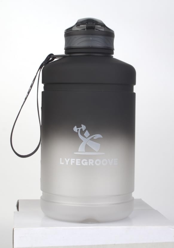 74 oz (2.2L) BPA-Free Tritan Water Bottle with Dual Direction Lid, Form Fitting Handle and Carrying Strap