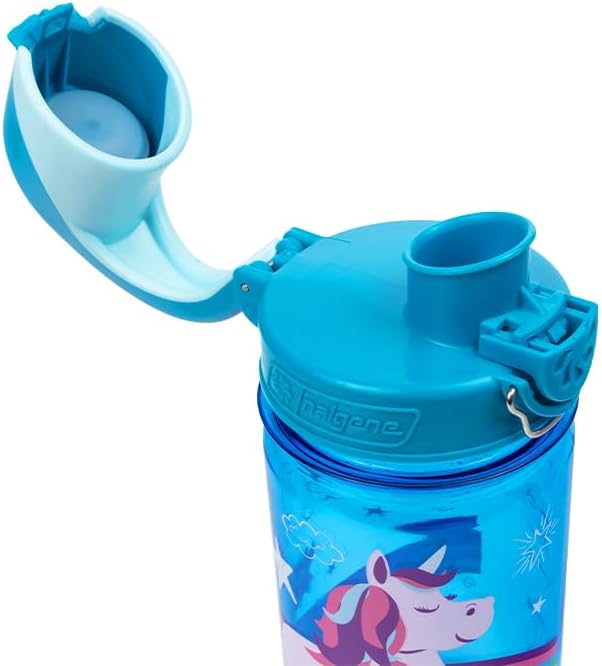 Nalgene Sustain Tritan BPA-Free Kids On The Fly Water Bottle Made with Material Derived from 50% Plastic Waste, Leak Proof, Durable, BPA Free, Carabiner Friendly, Reusable, 12 oz