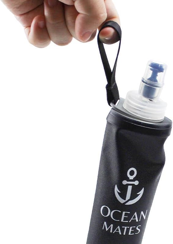 Running Water Bottle Handheld - 8.5 oz (250 ml) - Soft Flask Water Bottle for Running, Hiking, and Outdoor Activities - Folding Flask Water Bottle for Hydration Vests and Running Packs.