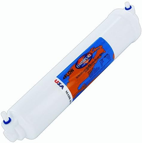 IPW Industries Inc-Omni-pure - (K2540-SS) - 10" x 2" T40 GAC Coconut Carbon Inline Filter 1/4" OD Quick Connect 90° Elbow