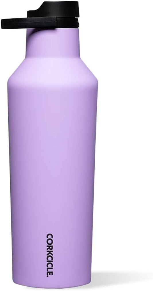 Corkcicle Sport Canteen Insulated Tumbler, Sun-Soaked Lilac, 32 oz – Reusable Water Bottle Keeps Beverages Cold for 25 Hours & Hot 12 Hours – Cupholder Friendly Tumbler with Screw-On Cap
