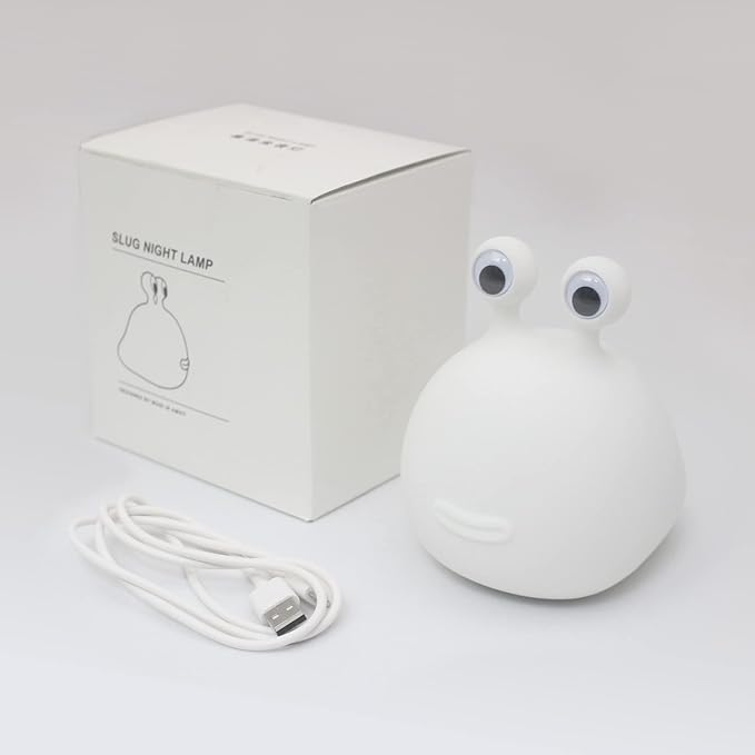 Cute Slug Kids Night Light, Birthday Gifts Room Decor Bedroom Decorations for Baby Child Soft Silicone Lamp Gift Box