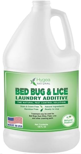 Lice and Bed Bug Laundry Additive - Environmentally Responsible, Odorless, and Stain-Free Liquid Laundry Treatment - Safe for Children and Pets - Any Water Temperature (1 Gallon)