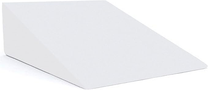 Greaton, 24-Inch Mattress System Bed Wedge Pillow Foam Incline, Multi-Purpose, Comfortable, Heartburn, Legs and Back Support for Acid Reflux, Increases Blood Flow, Promotes Breathing, White