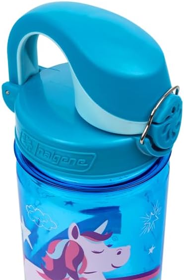 Nalgene Sustain Tritan BPA-Free Kids On The Fly Water Bottle Made with Material Derived from 50% Plastic Waste, Leak Proof, Durable, BPA Free, Carabiner Friendly, Reusable, 12 oz