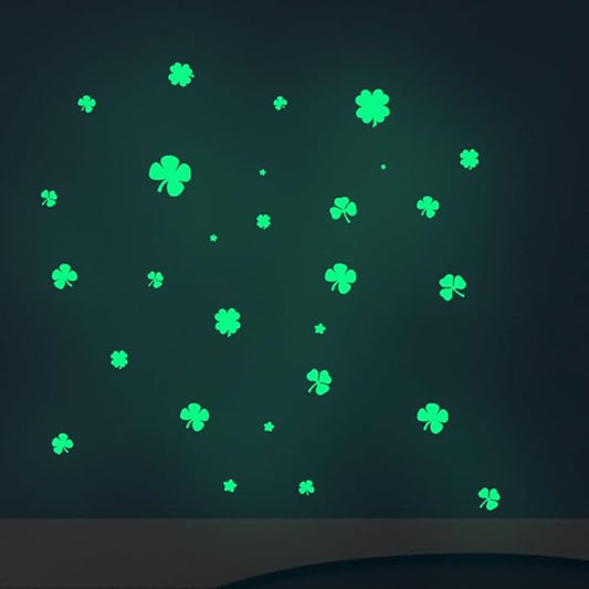 Glow in The Dark Leaf Wall Stickers for Home,60pcs PET Exquisite Carved Plant Wall Stickers for Bedrooms, Leaf Stickers Wall Decals for Boys and Girls Room, Cute Plant Decals Stickers Walls(Leaf 6)