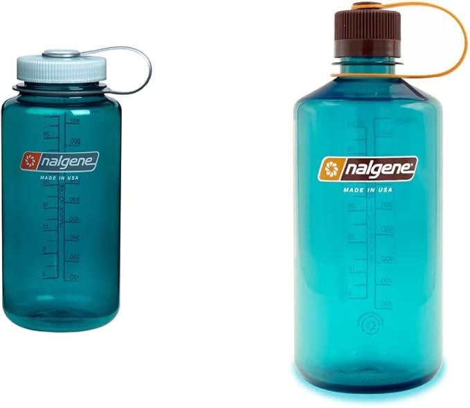 Nalgene Sustain Tritan BPA-Free Water Bottle Made with Material Derived from 50% Plastic Waste, 32 OZ, Wide Mouth