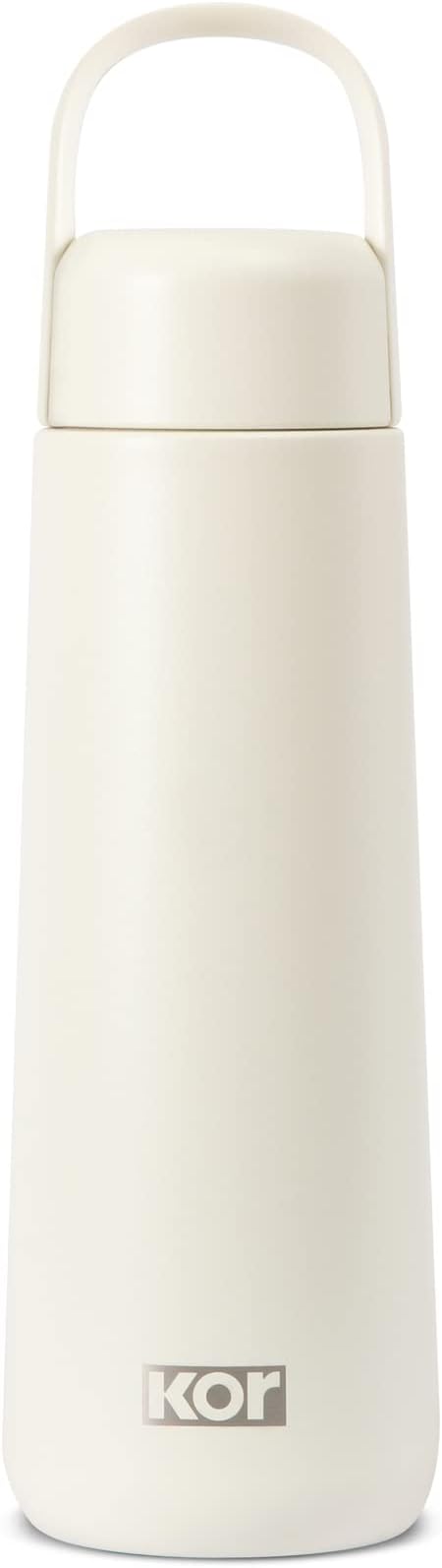 KOR Melrose 20oz Double Wall Insulated Water Bottle - Keeps Beverages Hot for 12hrs, Cold for 24hrs - Stainless Steel Design - Contoured Perfect Spout for Drinking