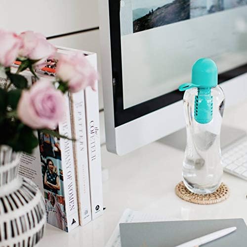 Bobble Classic Water Bottle, Filtered Water, BPA-Free Reusable Bottle, Soft Touch Carry Cap with Replaceable Carbon Filter for Sustainable Water and Hydration 18.5 oz - 2 Pack (Navy Blue)