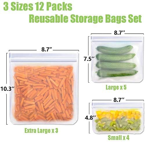 ISTAD Plastic Bag, Red, Pack of 60, Comprises: 30 bags (0.4 l) and 30 bags (1 l), Can be used over and over again since it can be re-sealed.