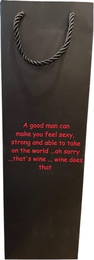 Generic Set of 3 Colorful Wine Gift Bags for Wine Bottles with Varying Sayings- Perfect Wine Tote for Travel or as a Wine Gift Box- (A good man, Best Friends, Judge People), Standard