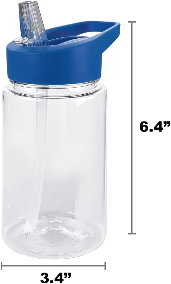 LOGOVISION PJ Masks Kids Tritan Plastic Water Bottle with Straw Lid and Handle, Reusable Tumbler for Toddlers, Unisex for Girls and Boys, 12oz, Big Catboy