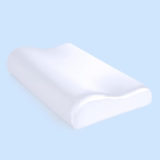 HOMBYS Satin Pillow Case for Contoured Support Pillow (DO NOT INCLUDE PILLOW) -Zippered Pillow Cover for Neck Pillow for Cervical 1 Pack-Silky, Smooth and Breathable (Wave Shape 24"x15")