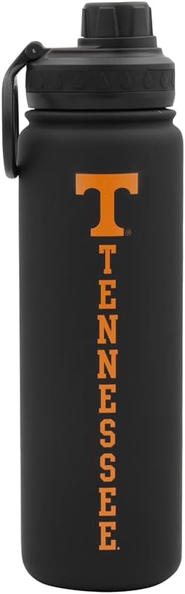 University of Tennessee Water Bottle - Black Double Walled Stainless Steel 24 oz Keeps Drinks Cold or Hot