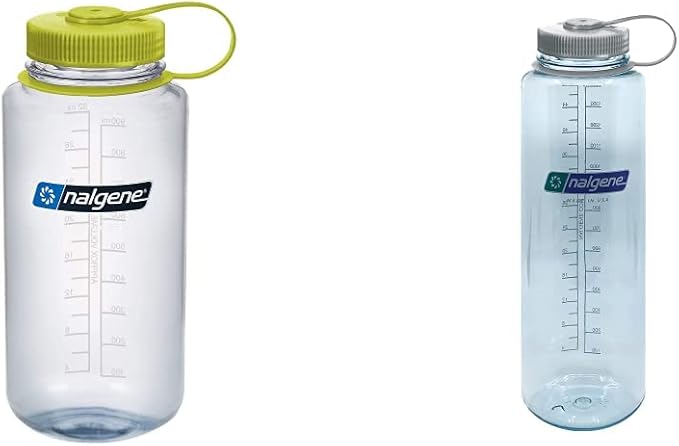 Nalgene Sustain Tritan BPA-Free Water Bottle Made with Material Derived from 50% Plastic Waste, 32 OZ, Wide Mouth