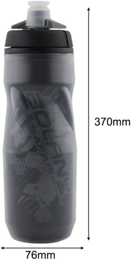 Bottle Sport Squeeze Insulated Water Bottle 20 oz BPA-Free, Sport Bike Squeeze Bottle (Black gray-20oz)