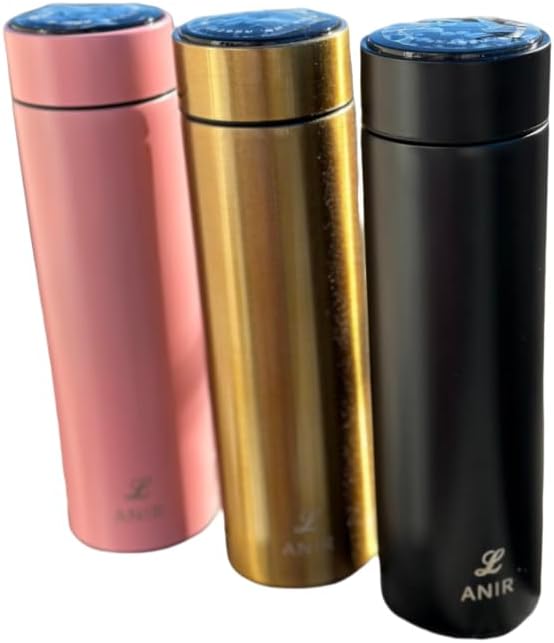 LIQUID WATER BOTTLE, 40oz Stainless Steel Water Bottle with Time Display and Leak-Proof Flip Top, Motivational Quote for Fitness, Gym, Work, Travel (pink), large