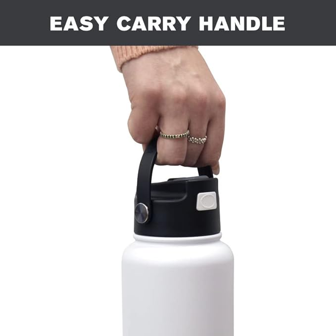 Hydraflow Hybrid - Triple Wall Vacuum Insulated Water Bottle with Flip Straw (25oz, Sand) Stainless Steel Metal Thermos, Reusable Leak Proof BPA-FREE for Sports and Travel