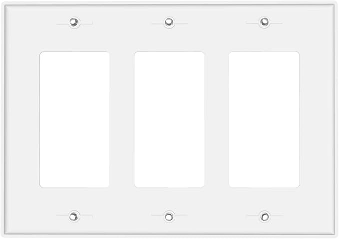 Cute Baby Panda Light Switch Cover Wall Plate Decorative 3 Gang Triple Rocker Covers Blue for Kitchens Living Room Bedrooms Farmhouses Bathrooms 4.65 x 6.57 in