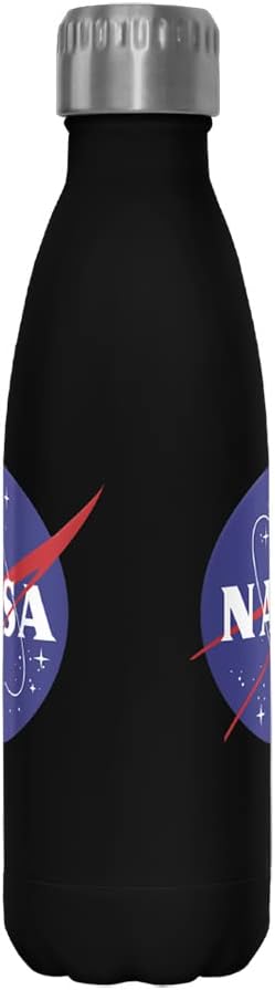 Fifth Sun NASA Logo 17 oz Stainless Steel Water Bottle, 17 Ounce, Multicolored
