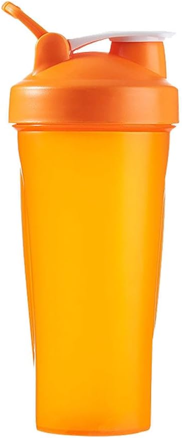 M&G Avenue 20oz Leakproof Shaker Bottle with Wire Whisk, Wide Mouth, Silicone Seal, BPA-Free, Lids for Gym, Travel, Office (Orange), 600 ML