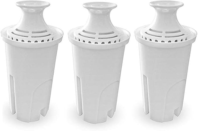 GoldTone Brand Charcoal Water Filters fits Brita and Mavea Water Pitchers. Replaces Your Brita Charcoal Water Filter and Replacement Brita Water Filter (3)