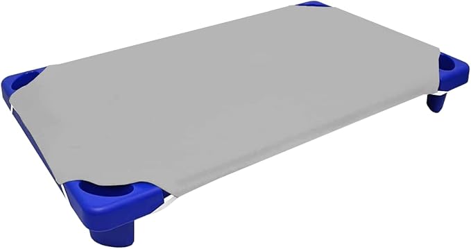 Pack of 24 Cot Sheet for Daycare Preschool Cot Bed -Polyblend Fabric with Corner Elastic Cots Sheets Fits On 22" X 52" Inches Size Toddler and Preschool Daycare Cot Light Grey 22 X 52 Size