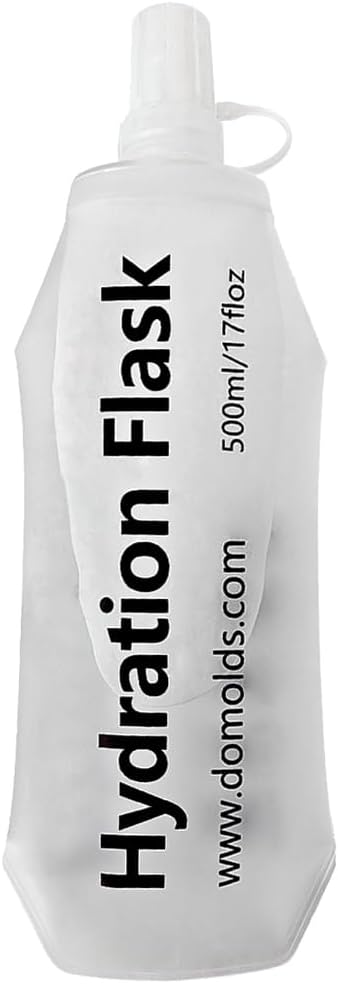 500 ml/17 oz Soft Flask, Flexible TPU Soft Water Flask for Running Vest, BPA-Free Hydration Flask for Running, Hiking, Cycling, Climbing-White