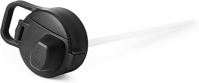 Simple Modern Push Button Chug Lid | Leakproof Replacement Sport Cap| Fits All Summit and Hydro Flask Wide Mouth Water Bottle Sizes | Summit Collection | Midnight Black