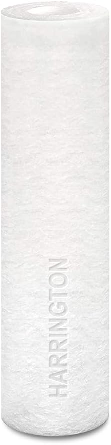 Harrington HVV5-10N 5 Micron 10" x 2.5" Premium Sediment Water Filter Replacement Cartridge - Made in USA - for Any Standard RO Unit | Whole House Sediment Filtration