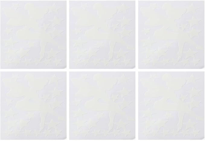 6Pcs Luminous Decorative Wall Stickers,Luminous Light Switch Decals Glow in The Dark,Magic Fairy Wall Stickers(Blue Light)