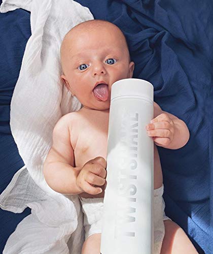 Twistshake Stainless Steel Water Bottle - Insulated Thermos for Hot & Cold Drinks - Premium 420ml/14oz Metal Water Bottle - Pastel Blue