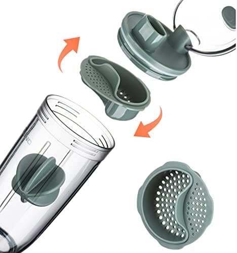 Protein Shaker Water Bottle BPA Free Drinking Bottle for Fitness Gym and Outdoor Sports Shaker Bottle with Lanyard, Pink