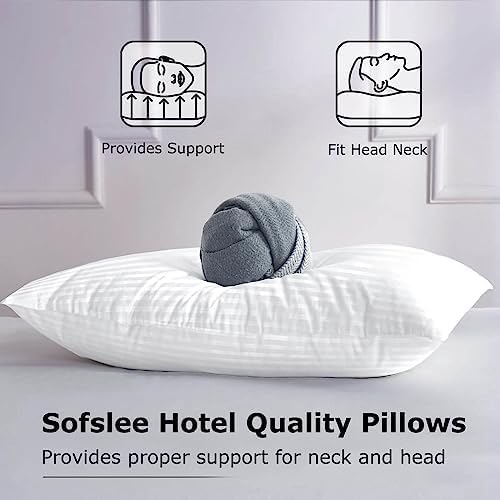 Pillows Standard Size Set of 2, Soft Down Alternative Bed Pillows for Sleeping, Pillows 2 Pack for Back, Stomach or Side Sleepers, Cooling Hotel Fluffy Pillows, Machine Washable