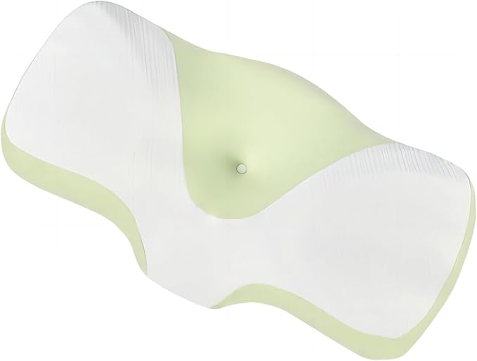 Without Pain Cervical Neck Pillow for Sleeping, Ergonomic Contour Side Sleeper Pillows for Adults, Cooling Orthopedic Pillow for Neck Relief Support, Memory Foam Pillows Back Stomach Sleepers [Green]