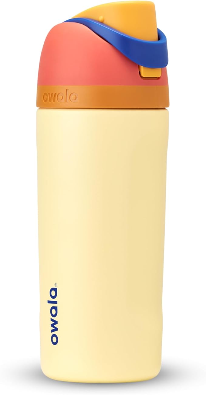 Owala Kids FreeSip Insulated Stainless Steel Water Bottle with Straw, BPA-Free Sports Water Bottle, Great for Travel, 16 oz, Misty Horizon