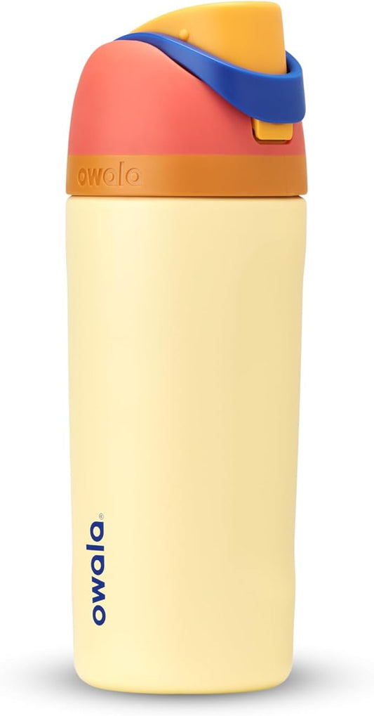 Owala Kids FreeSip Insulated Stainless Steel Water Bottle with Straw, BPA-Free Sports Water Bottle, Great for Travel, 16 oz, Misty Horizon