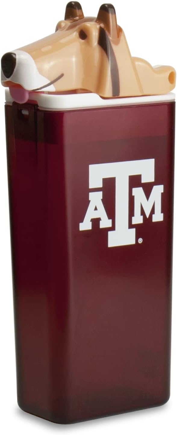 Reusable Water Bottle | Officially Licensed NCAA Sports Bottle | BPA Free | Dishwasher Safe | Collie Reveille Mascot | 12oz Drink in the Box - Texas A&M University