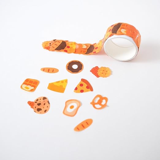 Foodie Cute Fun Washi Sticker Tape Decorative Stationery Sticker Roll | Set of 5