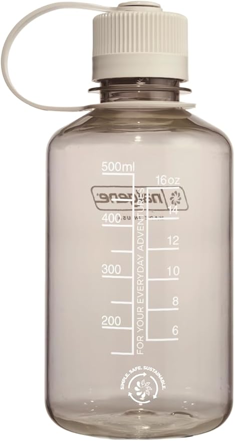 Nalgene Sustain Tritan BPA-Free Water Bottle Made with Material Derived from 50% Plastic Waste, 16 OZ, Narrow Mouth