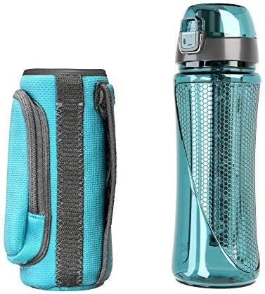 Invigorated Water Alkaline Water Filter Bottle With Carry Case - Enhanced Hydration - Integrated Water Filtration System - Portable Alkaline Water Bottle - PH Water Bottle Alkaline - 25oz-750ml (Aqua)