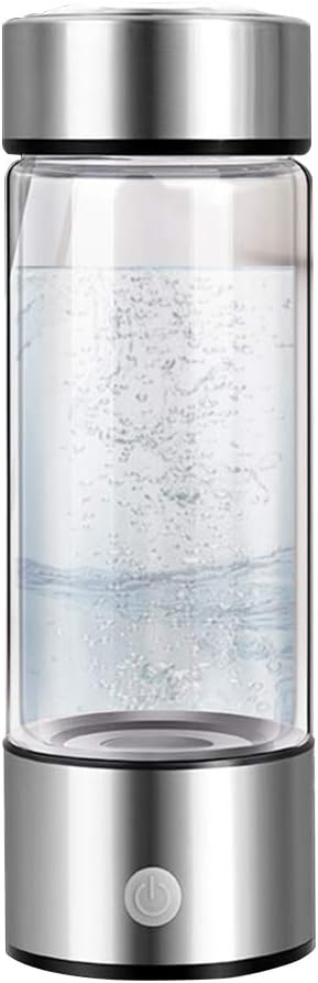 EKDJKK Portable Hydrogen Water Generator Bottle with PEM and SPE Technology, Up to 1300 PPB, Hydrogen Water Bottle, Hydrogen Water Ionizer Machine Ionizer Health Cup for Home Travel (Black)