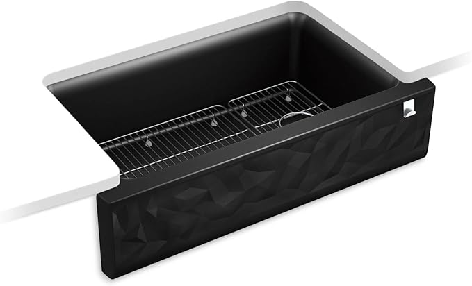 Cairn Undermount Single-bowl Farmhouse Kitchen Sink with Faceted Design