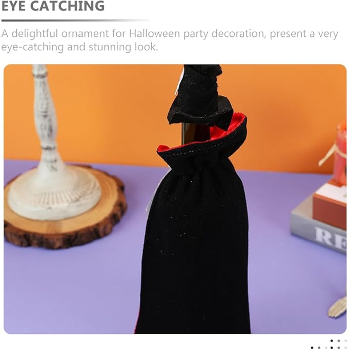 Halloween Wine Bottle Covers Vampire Halloween Wine Holder Dracula Halloween Wine Cover Halloween Wine Spooky Decorative Bottle Covers