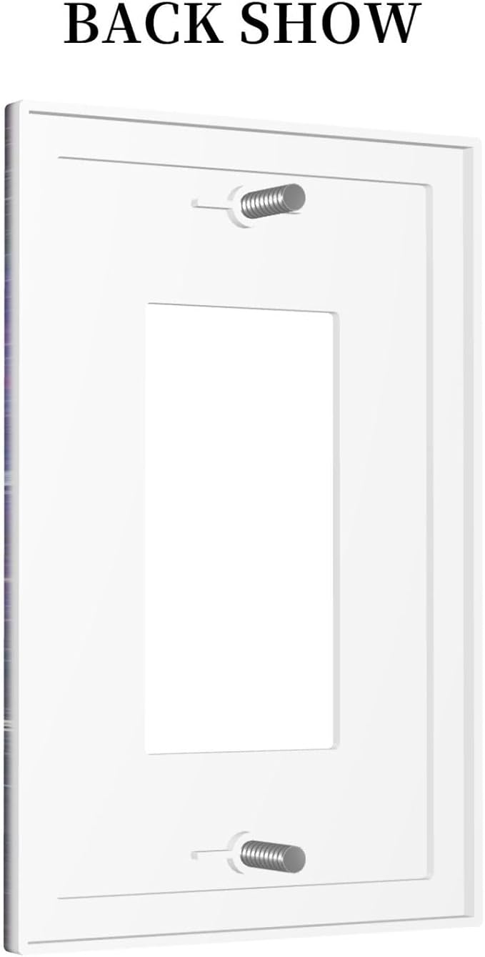 ABC Outer Space 1 Gang Rocker Light Switch Plate Alphabet Galaxy Educational Single Decora Outlet Wall Plate Cover Faceplate Decorative Switchplate GFCI for Kidroom Nursery Living Room Boyroom Decor