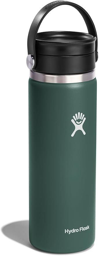 Hydro Flask Stainless Steel Wide Mouth Bottle with Flex Sip Lid and Double-Wall Vacuum Insulation for Coffee, Tea and Drinks