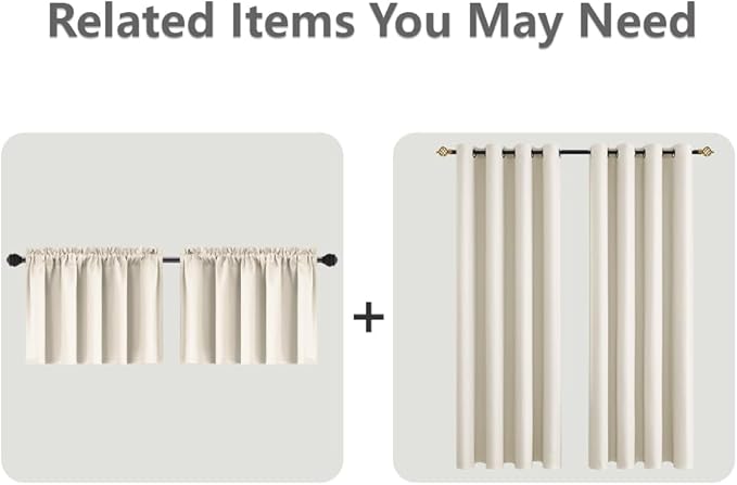 Mrs.Naturall Cream Blackout Curtains 90 Inches Long for Living Room 2 Panels Set,Heat Blocking Thermal Insulated Room Darkening Grommet Curtain Drapes for Bedroom,Off White Ivory